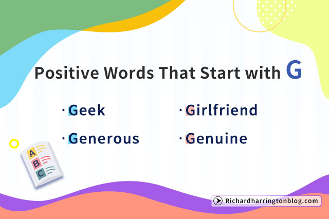 Positive Words That Start With G