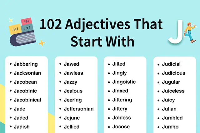 adjectives beginning with J