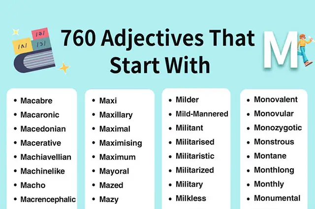adjectives beginning with M
