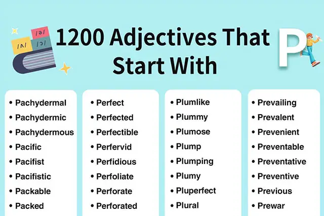 adjectives beginning with P