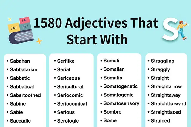 adjectives beginning with S