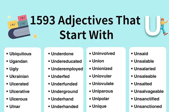 adjectives beginning with U